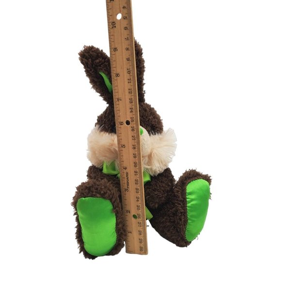Dan Dee Chocolate Bunny Rabbit Stuffed Animal Plush Easter No Scent Green‎ 7" - Picture 5 of 6